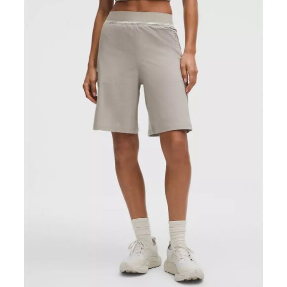Lululemon Swift Relaxed 9" Shorts With Logo Waistband Warm Ash Grey - Size XXXS - Picture 1 of 6